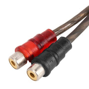 Cablaggio per cavo audio video AV per auto da 2 femmine a 1 maschio in rame, lunghezza cavo: 26 cm, 2 Female to 1 Male (Copper)