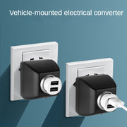 Convertitore di alimentazione per veicoli da 90-240 V CA a 12 V CC con presa accendisigari per auto Convertitore adattatore Amplificatore per veicoli Uscita di potenza: CC 12 V 600 mA (spina UE), 12V 600mA(EU Plug)