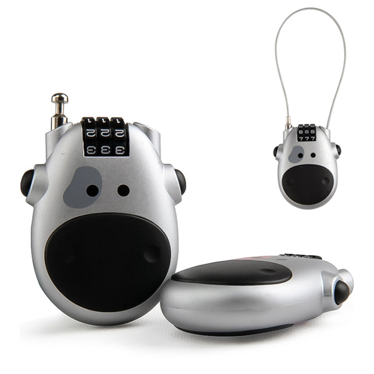 Blocco password portatile multifunzione JASIT per bagagli da viaggio con mucca carina, Luggage Password Lock