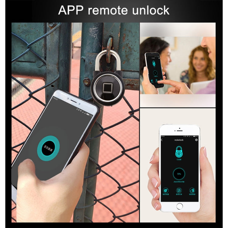 Sblocco remoto con lucchetto per impronte digitali Bluetooth intelligente impermeabile per iOS / Android, Fingerprint and Remote Padlock(Black), Fingerprint and Remote Padlock(Blue), Fingerprint and Remote Padlock(Silver)