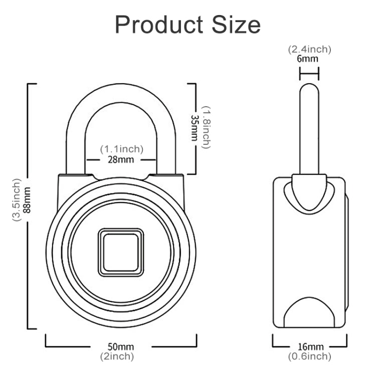 Sblocco remoto con lucchetto per impronte digitali Bluetooth intelligente impermeabile per iOS / Android, Fingerprint and Remote Padlock(Black), Fingerprint and Remote Padlock(Blue), Fingerprint and Remote Padlock(Silver)
