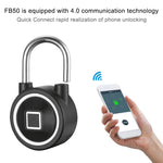 Sblocco remoto con lucchetto per impronte digitali Bluetooth intelligente impermeabile per iOS / Android, Fingerprint and Remote Padlock(Black), Fingerprint and Remote Padlock(Blue), Fingerprint and Remote Padlock(Silver)