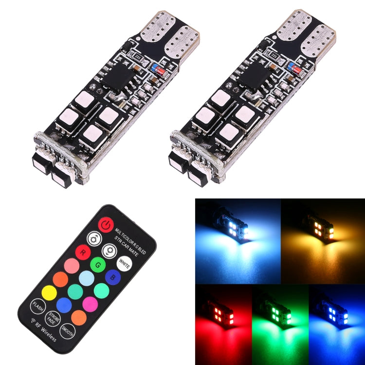 2 pezzi W5W 194 T10 multi colori 10 SMD 3535 LED luce di ingombro per auto con telecomando, DC 12V, 2 PCS SMD 3535