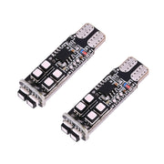 2 pezzi W5W 194 T10 multi colori 10 SMD 3535 LED luce di ingombro per auto con telecomando, DC 12V, 2 PCS SMD 3535