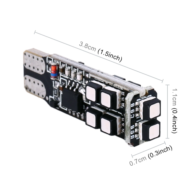 2 pezzi W5W 194 T10 multi colori 10 SMD 3535 LED luce di ingombro per auto con telecomando, DC 12V, 2 PCS SMD 3535