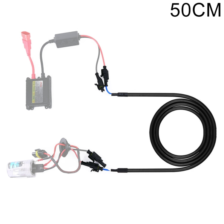 Cablaggio del cavo di prolunga ad alta tensione con zavorra allo xeno HID per auto da 50 cm, Size: 50cm