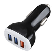 Caricabatteria da auto rapido intelligente LZ-429 QC3.0 2.4A con tre porte USB, LZ-429 Black, LZ-429 White