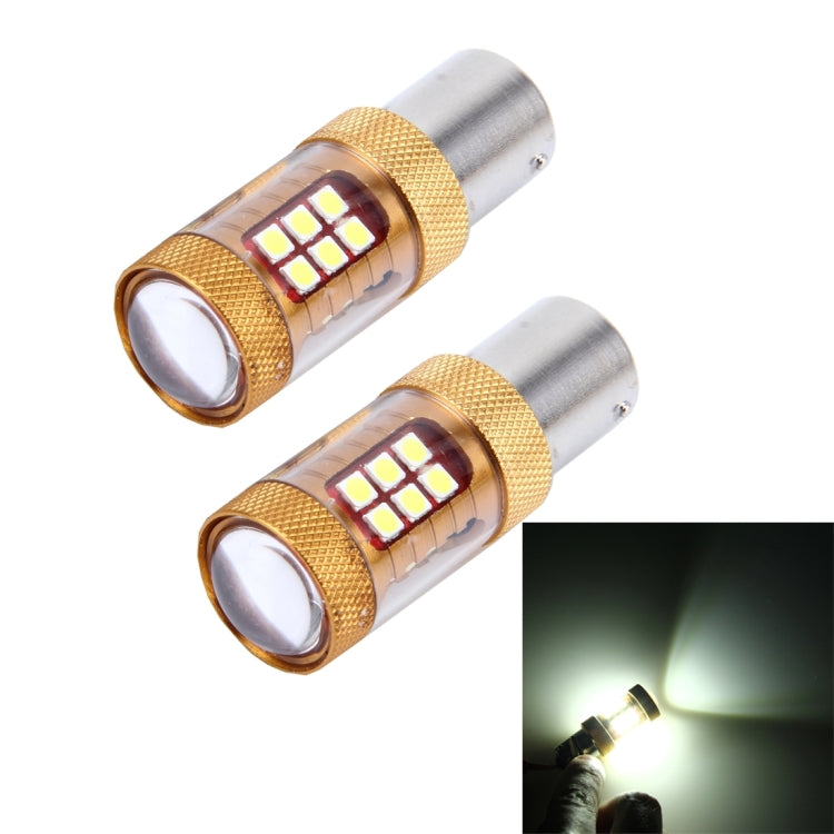 2 PZ 1156/BA15S 15W 1300LM 6500K 28 SMD-3030 LED Luci freno per auto Indicatore di direzione, DC 12V, 1156