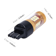 2 PZ 7443 15W 1300LM 6500K 28 SMD-3030 LED Luci freno per auto Indicatore di direzione, DC 12V, 7443