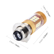 Faro anteriore per moto H6M/P15D 15W 1300 LM 6500K con 28 lampade SMD-3030-LED, DC 12V, 15W 1300LM