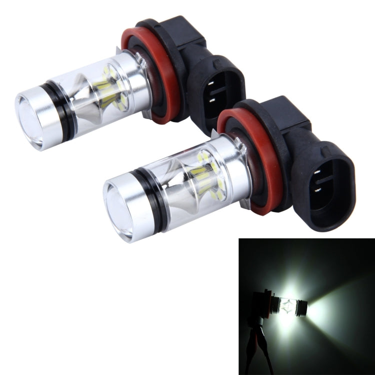2 PCS H8/H11 10W 500LM 6000K 20SMD-2835 LED fendinebbia per auto, DC 12V, H8/H11 10W