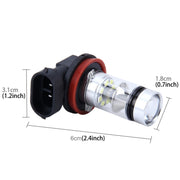 2 PCS H8/H11 10W 500LM 6000K 20SMD-2835 LED fendinebbia per auto, DC 12V, H8/H11 10W