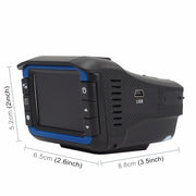 Videocamera HD 720P da 2,4 pollici DVR + rilevatore radar, programma SQ, supporto sensore G/visione notturna, 2.4 inch
