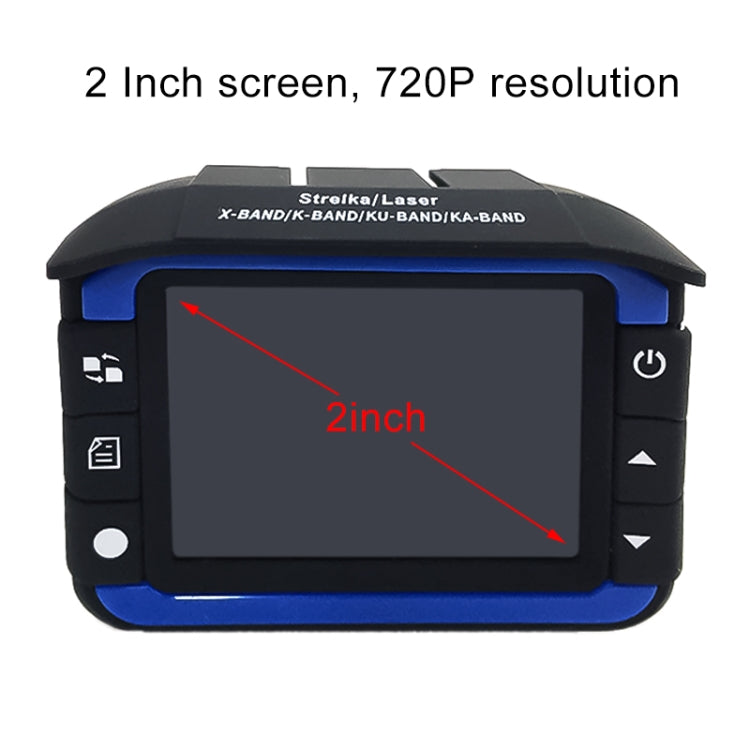 Videocamera HD 720P da 2,4 pollici DVR + rilevatore radar, programma SQ, supporto sensore G/visione notturna, 2.4 inch