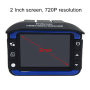 Videocamera HD 720P da 2,4 pollici DVR + rilevatore radar, programma SQ, supporto sensore G/visione notturna, 2.4 inch