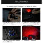 Decorazione del soffitto del tetto da 5 V Luce rossa Stella Luci notturne Cielo stellato Lampada per atmosfera Proiettore con telecomando, Starry Sky/Remote Control