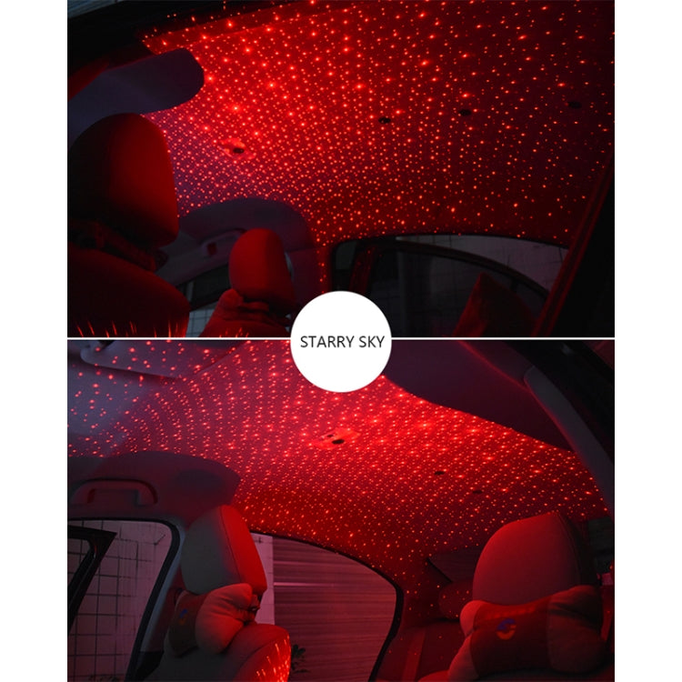 Decorazione del soffitto del tetto da 5 V Luce rossa Stella Luci notturne Cielo stellato Lampada per atmosfera Proiettore con telecomando, Starry Sky/Remote Control