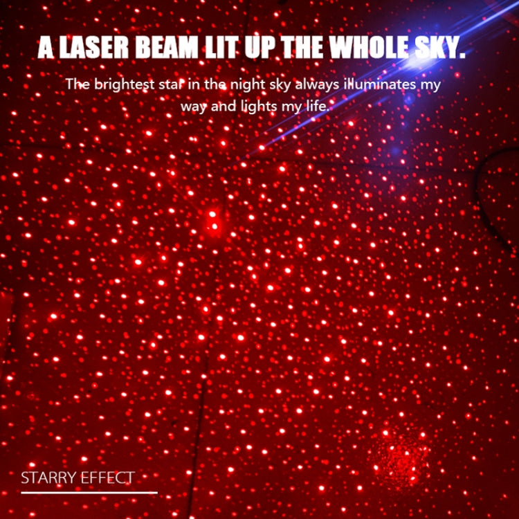 Decorazione del soffitto del tetto da 5 V Luce rossa Stella Luci notturne Cielo stellato Lampada per atmosfera Proiettore con telecomando, Starry Sky/Remote Control