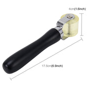 Pellicola per avvolgere i finestrini della superficie della carrozzeria dell'auto Strumento adesivo per raschietto per rulli in gomma gialla Nero con manico in gomma avvolgente nero (dimensioni ridotte), Small Size