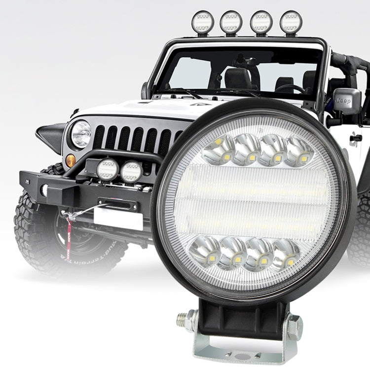 2 pezzi 4 pollici 15W faretto / luce di inondazione luce bianca a forma rotonda impermeabile per auto SUV luci da lavoro faretto lampadine a LED, DC 9-30V, 4 inch 15W Round-Shaped