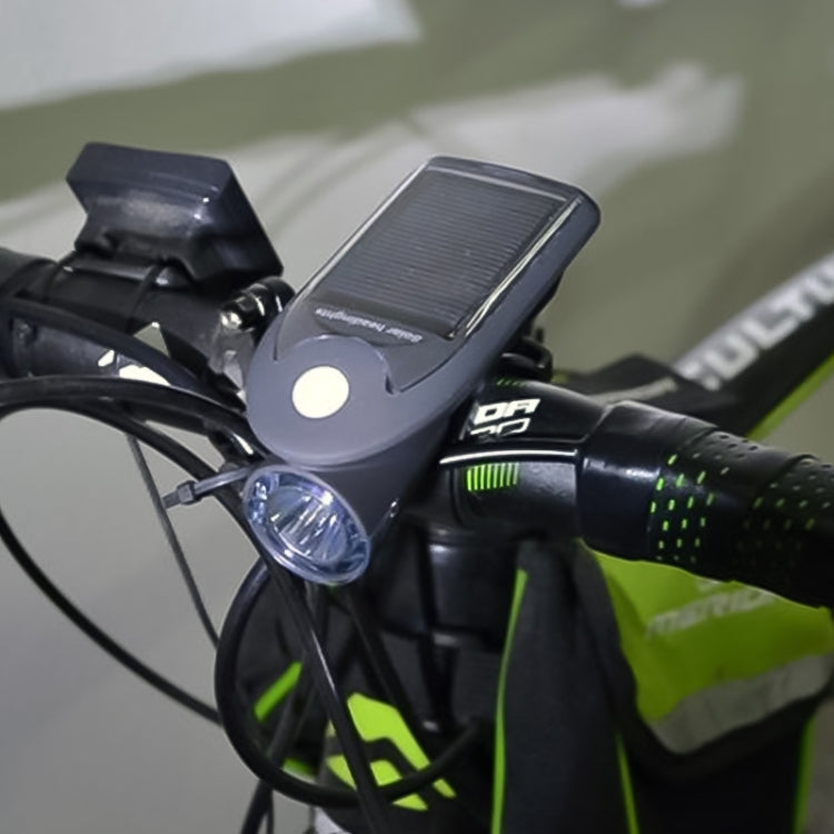 Luce anteriore per motocicletta/bicicletta a energia solare USB da 3W 240LM, Front Light Black, Front Light White