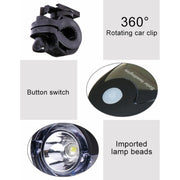 Luce anteriore per motocicletta/bicicletta a energia solare USB da 3W 240LM, Front Light Black, Front Light White