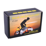 Luce anteriore per motocicletta/bicicletta a energia solare USB da 3W 240LM, Front Light Black, Front Light White