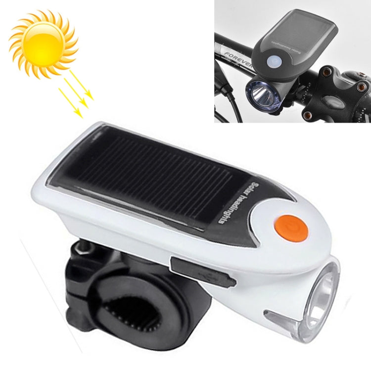 Luce anteriore per motocicletta/bicicletta a energia solare USB da 3W 240LM, Front Light Black, Front Light White
