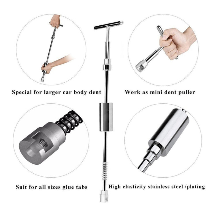 7 in 1 Kit di attrezzi per riparazione auto PDR Dent Strumenti di riparazione senza vernice Estrattore per ammaccature T Bar Martello scorrevole Martello inverso per ammaccatura, 7 in 1