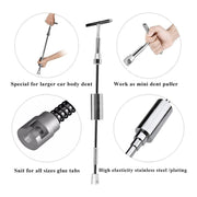 7 in 1 Kit di attrezzi per riparazione auto PDR Dent Strumenti di riparazione senza vernice Estrattore per ammaccature T Bar Martello scorrevole Martello inverso per ammaccatura, 7 in 1