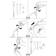 7 in 1 Kit di attrezzi per riparazione auto PDR Dent Strumenti di riparazione senza vernice Estrattore per ammaccature T Bar Martello scorrevole Martello inverso per ammaccatura, 7 in 1