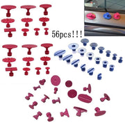 56 in 1 Auto PDR Linguette di colla per ammaccature in plastica Rimozione di ammaccature senza vernice Kit di strumenti di riparazione auto Set di estrattori di colla Schede Strumenti PDR, 56 in 1