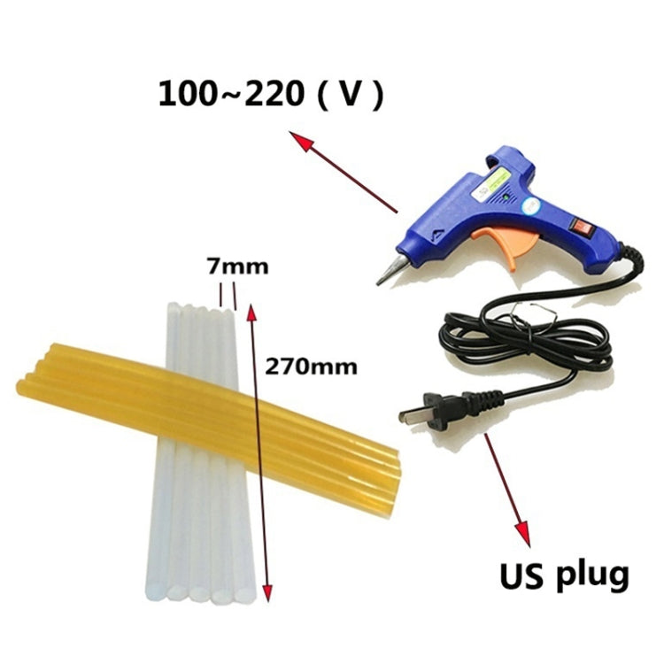 40 in 1 PDR per auto in metallo, estrattore per ammaccature ed estrattore di colla, kit di strumenti per la riparazione di ammaccature senza vernice, con pistola per colla da 20 W, spina americana o europea, 40 in 1