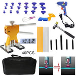 40 in 1 PDR per auto in metallo, estrattore per ammaccature ed estrattore di colla, kit di strumenti per la riparazione di ammaccature senza vernice, con pistola per colla da 20 W, spina americana o europea, 40 in 1