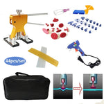 44 in 1 PDR per auto in metallo, estrattore per ammaccature ed estrattore di colla, kit di strumenti per la riparazione di ammaccature senza vernice, con pistola per colla da 20 W, spina americana o europea, 44 in 1