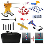 50 in 1 PDR per auto in metallo, estrattore per ammaccature ed estrattore di colla, kit di strumenti per la riparazione di ammaccature senza vernice, con pistola per colla da 20 W, spina americana o europea, 50 in 1