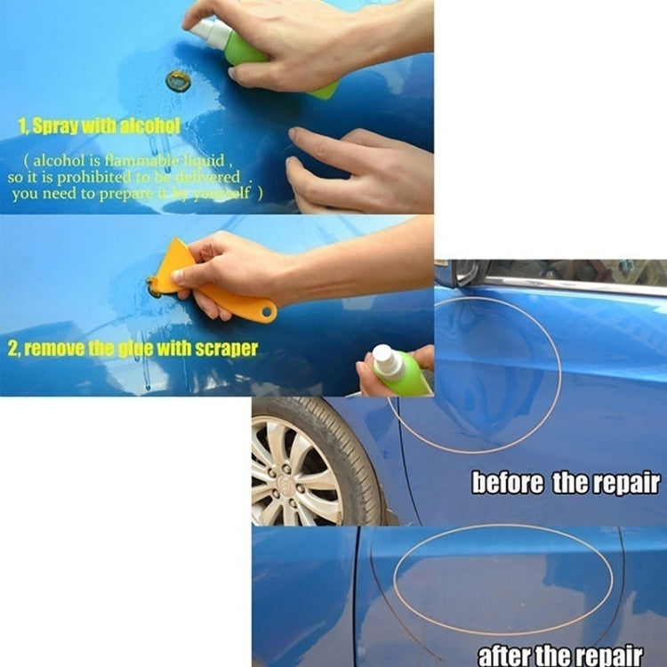 32 in 1 Auto Car Metal PDR Sollevatore per ammaccature-Estrattore per colla Linguetta Rimozione grandine Kit di strumenti per riparazione ammaccature senza vernice, con pistola per colla da 20 W, spina americana o spina europea, 32 in 1 T-Bar
