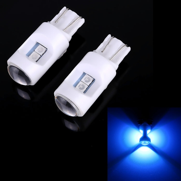 2 PZ T10 / W5W / 194 DC 12V 1.2W 6LED SMD-3030 Lampada da lettura per auto Luce d'ingombro, con luce dell'obiettivo del proiettore