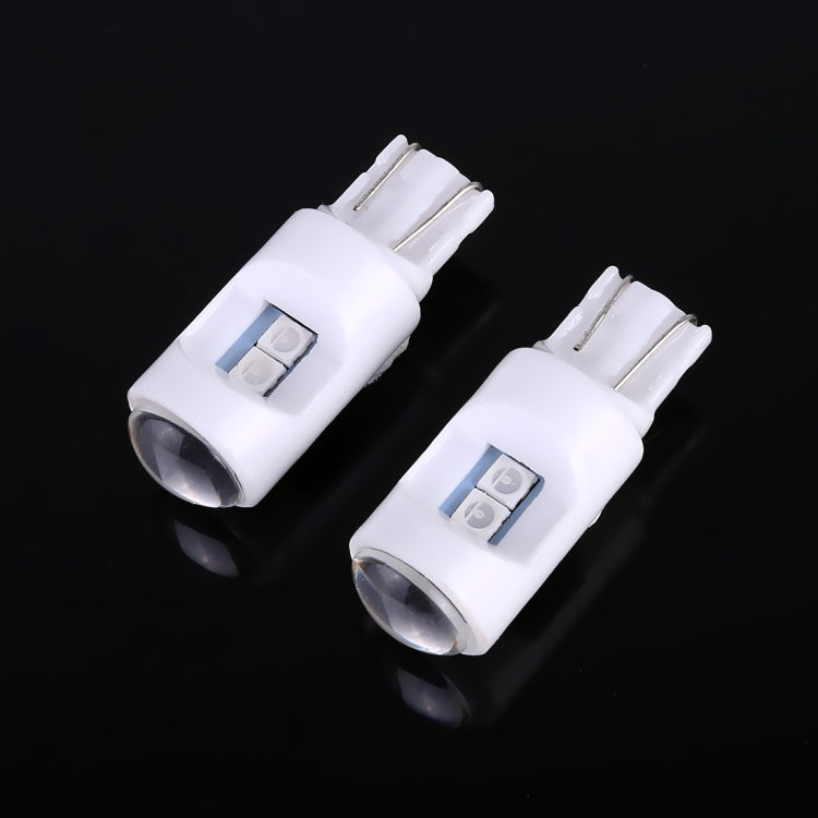 2 PZ T10 / W5W / 194 DC 12V 1.2W 6LED SMD-3030 Lampada da lettura per auto Luce d'ingombro, con luce dell'obiettivo del proiettore