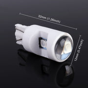 2 PZ T10 / W5W / 194 DC 12V 1.2W 6LED SMD-3030 Lampada da lettura per auto Luce d'ingombro, con luce dell'obiettivo del proiettore