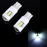 2 PZ T10 / W5W / 194 DC 12V 1.2W 6LED SMD-3030 Lampada da lettura per auto Luce d'ingombro, con luce dell'obiettivo del proiettore
