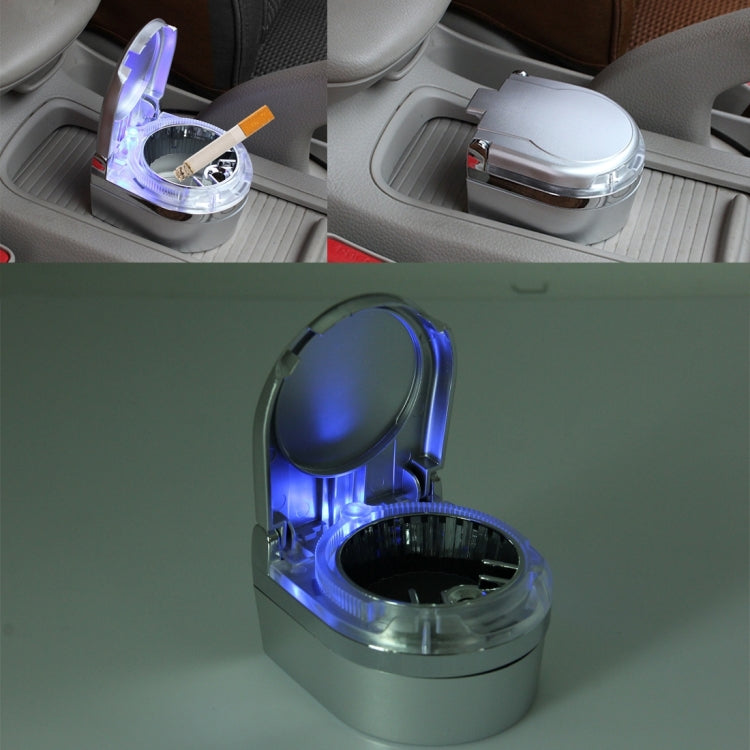 SHUNWEI SD-1201 Mini posacenere portatile per auto Luce LED blu per sigaretta sigaro sul cruscotto, SD-1201