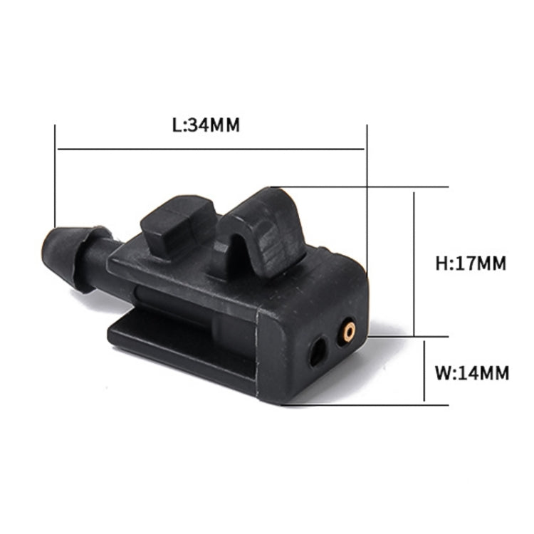 2 pezzi ugello di spruzzo d'acqua per tergicristallo lavavetri fibbia 8200082347 per Renault Megana 2 2005-2007, For 2005-2007 Renault Megana 2