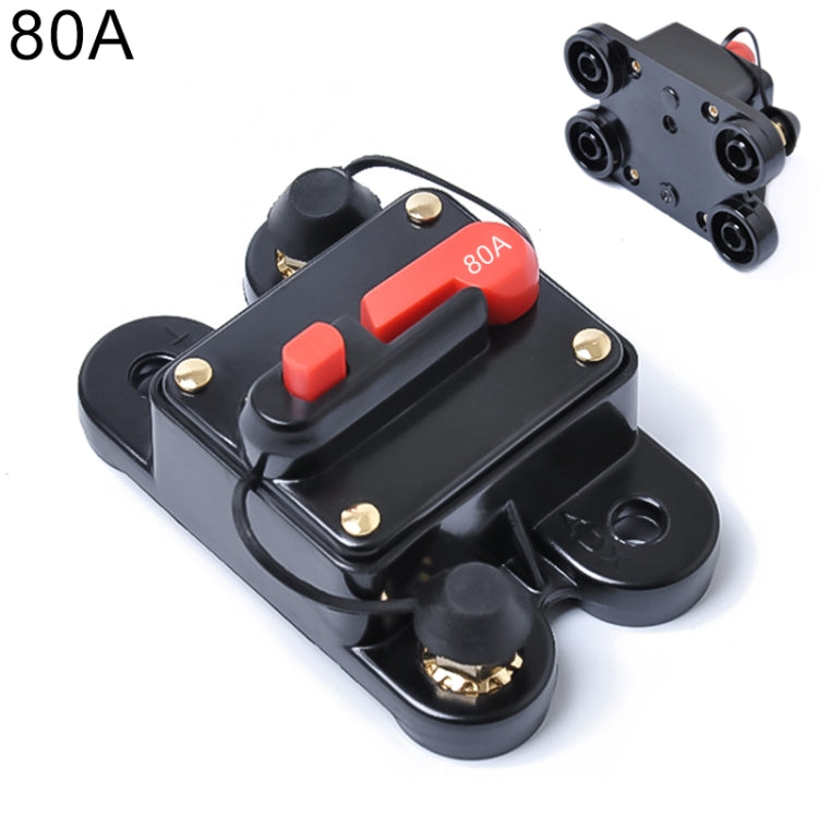 Portafusibili con ripristino automatico per interruttore automatico audio per auto 80A DC 12-24V, 80A