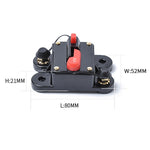 Portafusibili con ripristino automatico per interruttore automatico audio per auto 80A DC 12-24V, 80A