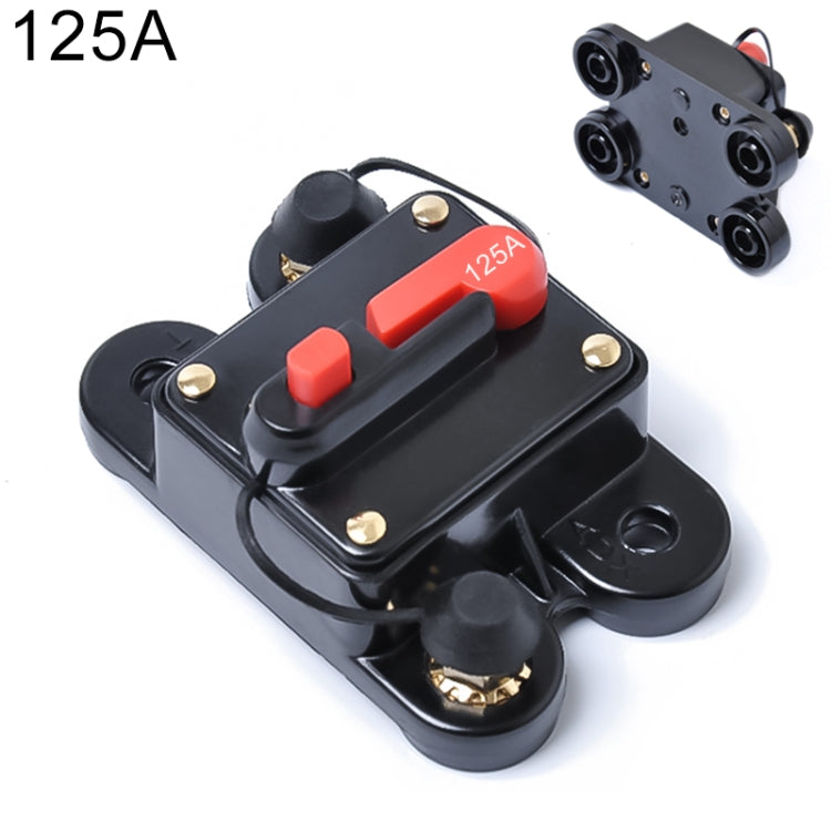 Portafusibili con ripristino automatico interruttore automatico audio per auto 125A DC 12-24V, 125A