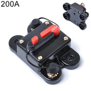 Portafusibili con ripristino automatico interruttore automatico audio per auto 200A DC 12-24V, 200A