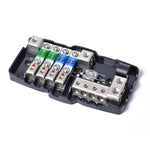 Blocco di distribuzione audio per auto stereo Mini blocco di fusibili ANL Blocco di fusibili a 4 vie 30A 60A 80Amp con LED, 4 Way Fuse Block