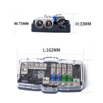 Blocco di distribuzione audio per auto stereo Mini blocco di fusibili ANL Blocco di fusibili a 4 vie 30A 60A 80Amp con LED, 4 Way Fuse Block