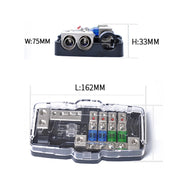 Blocco di distribuzione audio per auto stereo Mini blocco di fusibili ANL Blocco di fusibili a 4 vie 30A 60A 80Amp con LED, 4 Way Fuse Block